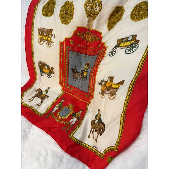 Celine Vintage Silk Scarf – “Messageries et Diligences” Print - Picture 7 of 7